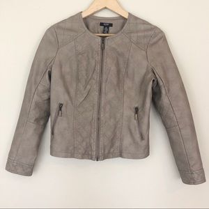 Alfani Faux Leather Vegan Leather Jacket Petite Sm